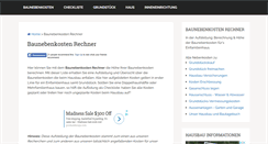 Desktop Screenshot of baunebenkosten-rechner.de