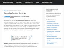 Tablet Screenshot of baunebenkosten-rechner.de
